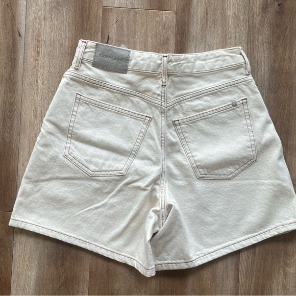 Everlane The A-Line Denim Short in Ecru - Picture 3 of 10